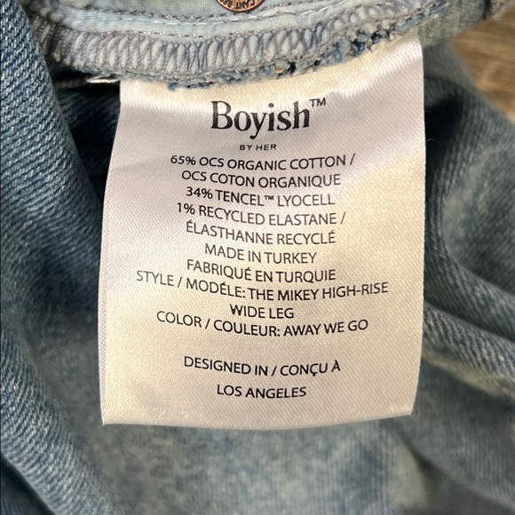 Boyish “The Mikey” High-Rise Wide Leg Jeans – Women’s Size 31 - Picture 11 of 16